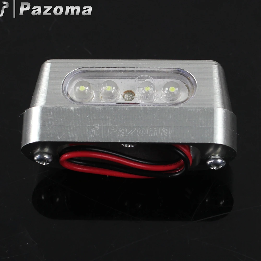 E Marked Licence Plate Light Aluminum Motorbike 12V White LED Number