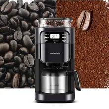 Американский Бытовая кофемашина Автоматическая капельная нержавеющая сталь кофе шлифовальные станки Необычные пены машина Капучино/латте maker