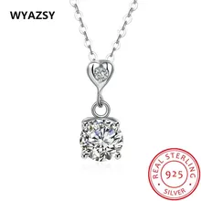 New High Quality 100% S925 Sterling Silver Collarbone Chain Fashion Originality AAA Zircon Necklaces For Women Hot Jewelry Gift