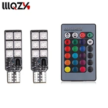 1set T10 194 168 W5W Wedge Bulbs RGB 5050 12 SMD LED Light Strobe Flash 16 Colors With Remote Controll reading Clearance Lights