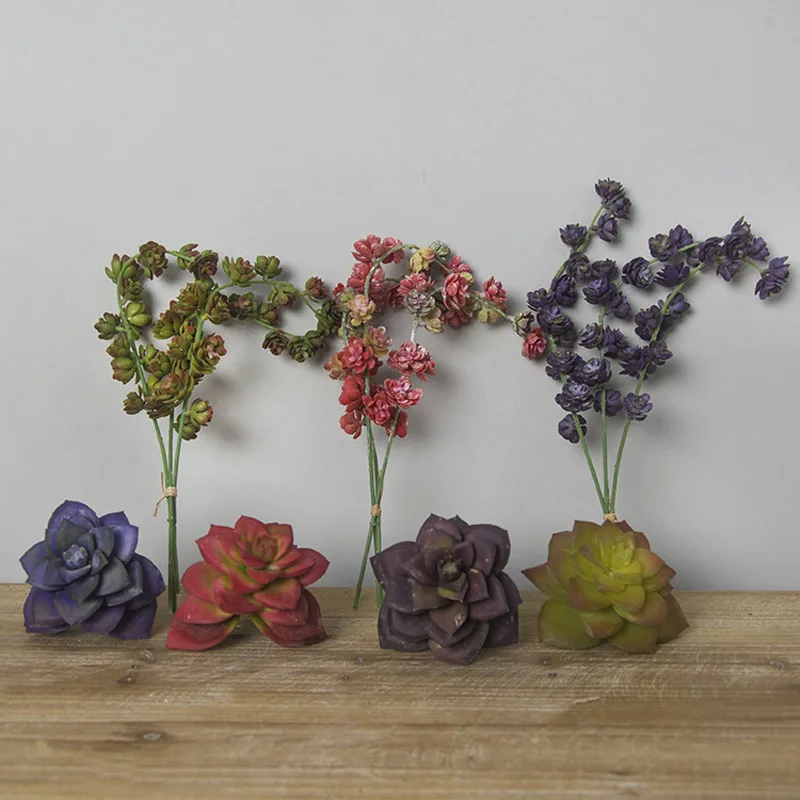 

Artificial succulent plants simulation macchiatto plant branch bouquet home micro landscape decor