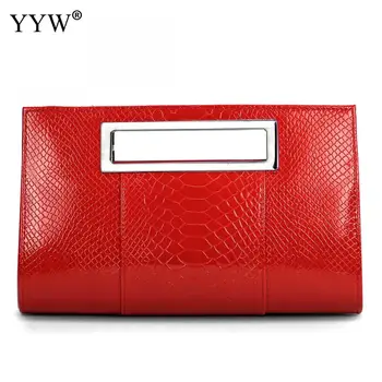 

Office Patent Alligator Pu Leather Clutch Bag Women Square Shoulder Handbag Small Bag Lady Evening Bag Red Bolsa Feminina 2019