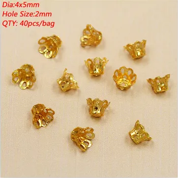 

4x5mm 40pcs Antique Bronze Plated Beads End Beads Caps For Jewelry Making Bracelet Necklace DIY Jewelry Findings Accessories