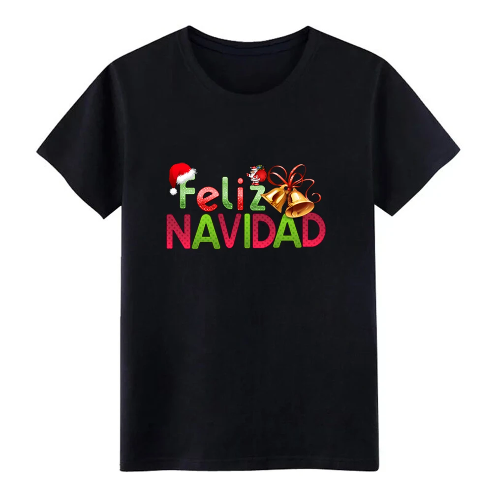 Мужская футболка feliz navidad merch с принтом 100% хлопок круглый воротник homme известная