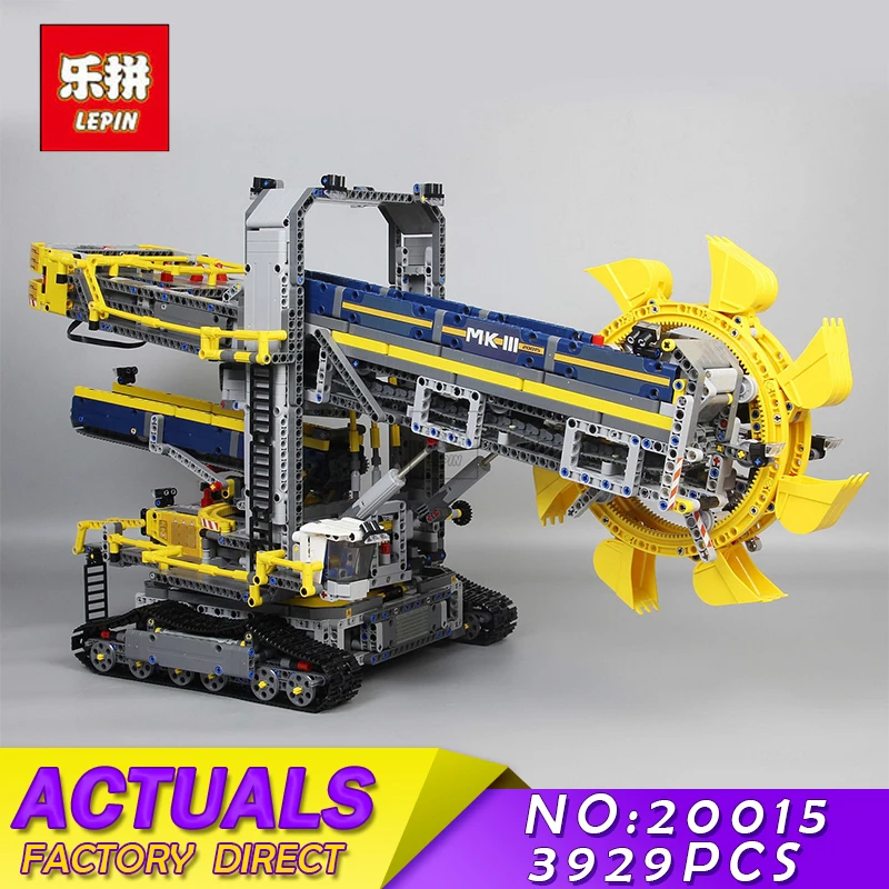 

LEPIN 20015 Technic Series 3929pcs Bucket Wheel Excavator Model Building Blocks Bricks Compatible 42055 Toys Christmas Gift