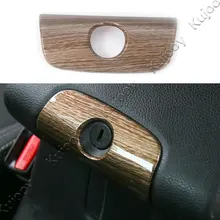 ABS Car Armrest Box Glove Case Lock Cover Trim Sticker Wooden Grain for Jeep Wrangler 2011- 2017 Car Styling Accessories
