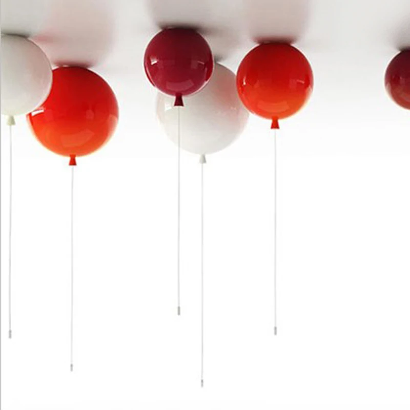 6 farben Ballon design Acryl lampenschirm Decke Licht Urlaub Dekoration Kinder Zimmer E27 Lampen Energie sparende LED-beleuchtung 6 farben Ballon design Acryl lampenschirm Decke Licht Urlaub Dekoration Kinder Zimmer E27 Lampen Energie sparende LED-beleuchtung