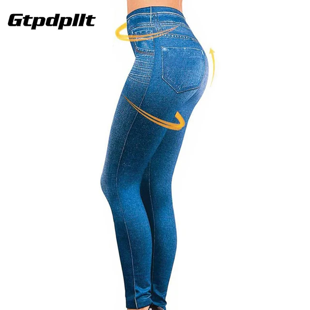 Gtpdpllt S-XXL Women Fleece Lined Winter Jegging Jeans Genie Slim Fashion Jeggings Leggings 2 Real Pockets Woman Fitness Pants 1