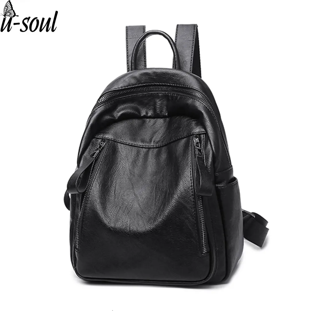 fashion leather women backpack female black backpacks women bag mochila student backpack korean style solid rucksack A4167 fashion leather women backpack female black backpacks women bag mochila student backpack korean style solid rucksack A4167