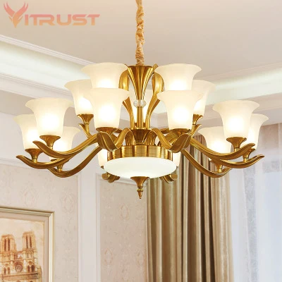 

American Copper suspension lamp Modern lighting fixtures suspended lamps Led Chandeliers Lamp Dining Room Hanging Lights Fixture