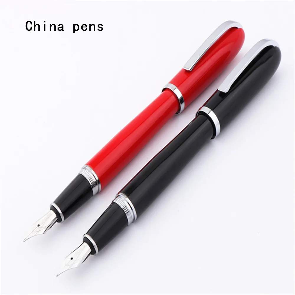 Высокое качество тяжелые ручки Baoer 516 черный красный цвет Бизнес Офис Средний Перьевая ручка новинка