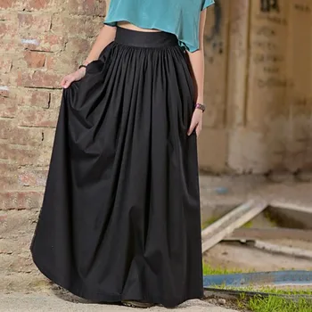 

Fashion New Coming Black Women's Skirts High Waist Maix Length Waist Zipper Custom Made Prom Skirts With Pockect