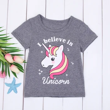 

Pudcoco New Brand Infant Newborn Toddler Baby Girls Kids Unicorn T-shirts Tops Casual Tees Shirts