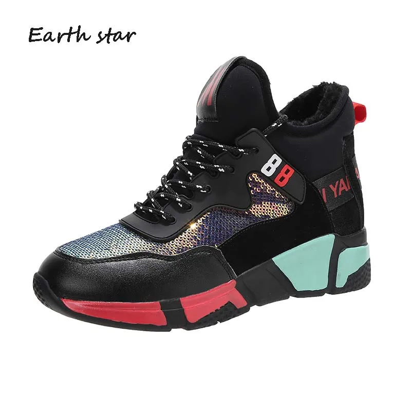 

Bling Shoes Women Sneakers Platform zapatillas mujer Glitter Ladies footware Patchwork Spring chaussures femme Patchwork Sequin