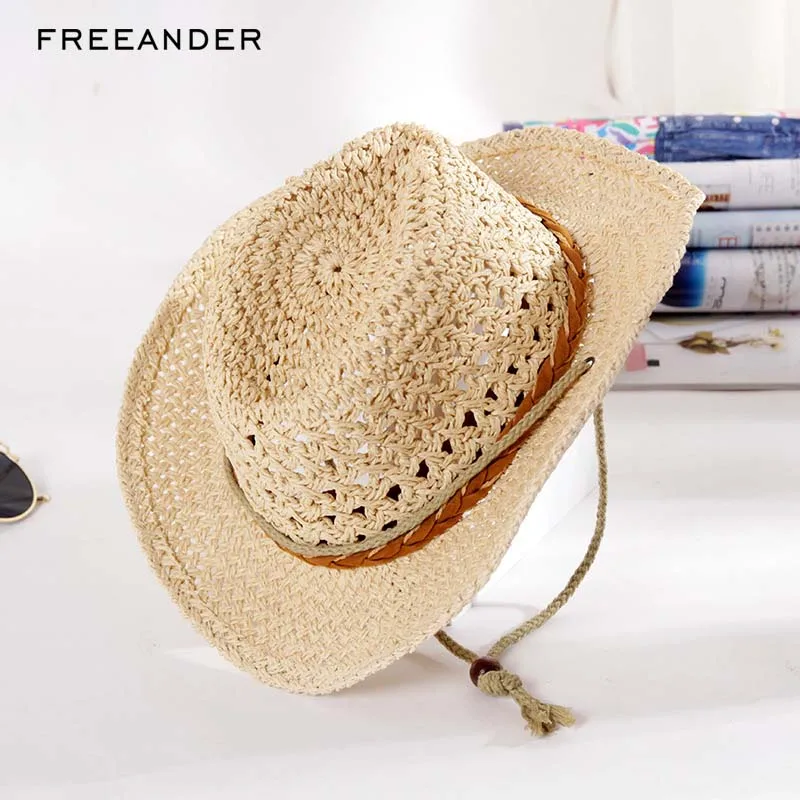 Freeander женская панама мужская сумка в стиле ретро Straw Hat шляпы для детей детская пляжная одежда Для женщин s Панама для взрослых; пляжные кепки для защиты от солнца Солнцезащитная шляпа с широкими полями