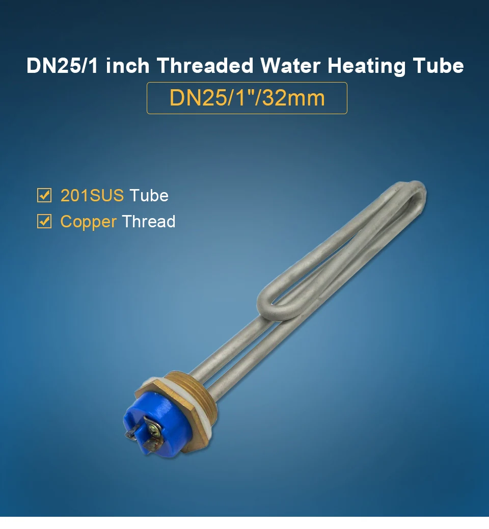 LJXH складной винт в электрический водонагреватель элемент с 1 дюймов NPT резьба 1 кВт/2 кВт/3 кВт/4 кВт/6 кВт 201 нержавеющая сталь