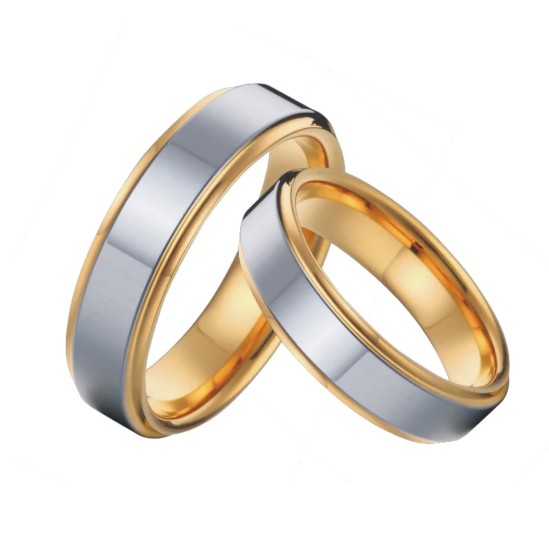 wedding band for women men's jewelry gold color USA size 5 to 15 anniversary marriage couple rings