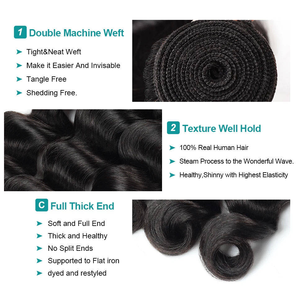 allove loose wave hair bundles