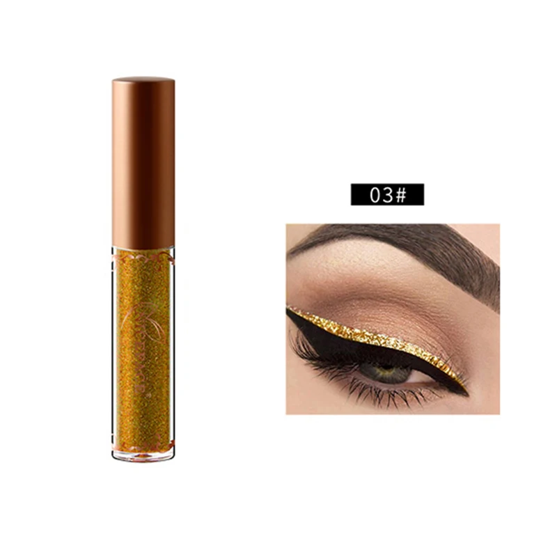 

1PC 12 Colors Pearled Metallic Glitter Liquid Eyeliner Easy To Wear Waterproof Liquid Eyeliner Beauty EyeLiner Makeup TSLM2