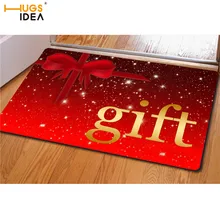 HUGSIDEA Красный Коврики Творческий Рождеством дизайн напольные ковры не скользит Ванная комната Кухня коврик Tapete пункт сала