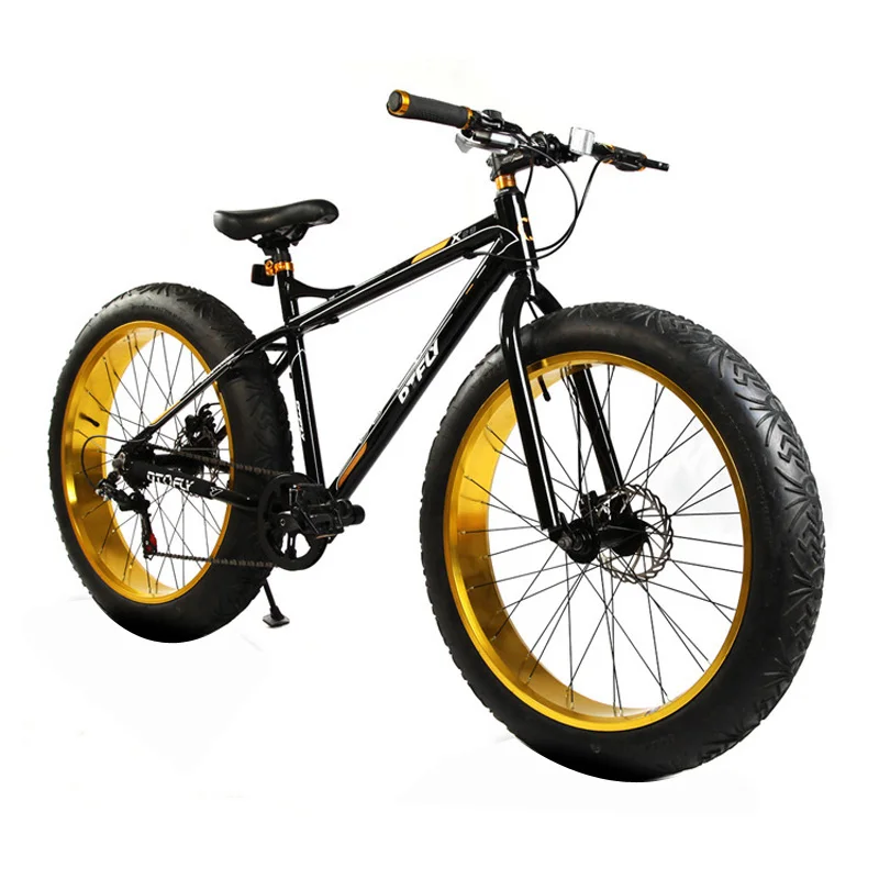 MTB Double Disc Brake snow bicycle 7 Speed Chopper Bike aluminum alloy