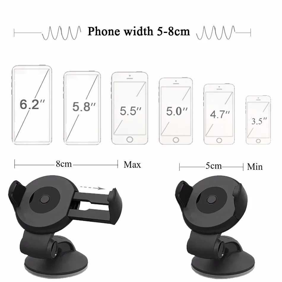 oneplus car phone holder size