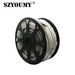 Szyoumy IP67 Светодиодные ленты 220 В 5730 120 LED/M Водонепроницаемый Гибкая лампа с ЕС Plug теплый/холодный белый крытый украшения