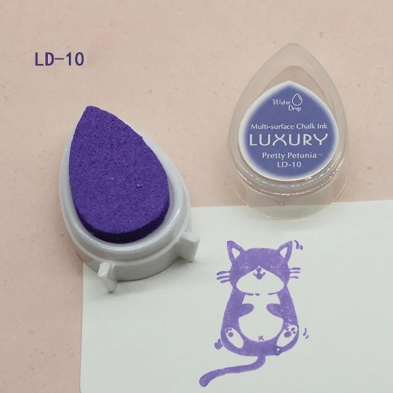 LD-9 Мини капли воды форма чернил Pad Красочные мультфильм чернила для печати Pad набор для DIY Искусство ремесло MU - Цвет: LD-9