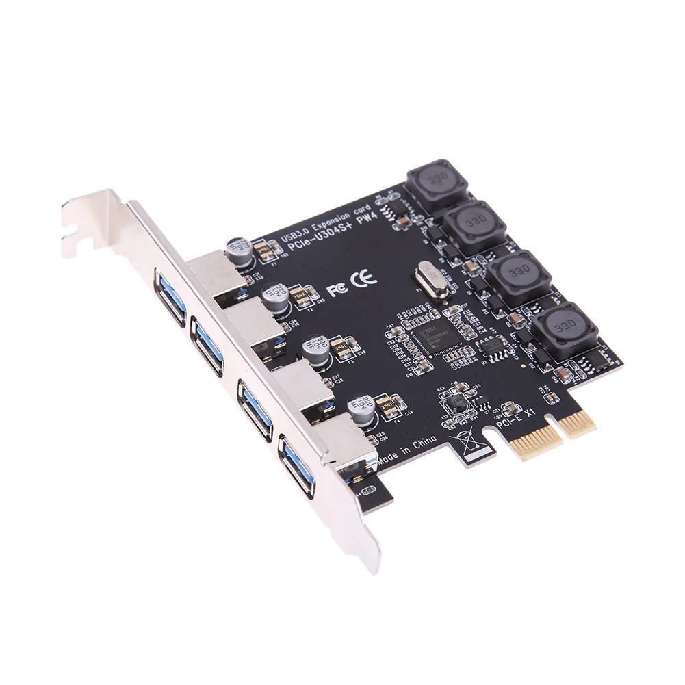 

4 Port 5Gbps Super speed USB3.0 PCI-E PCI-Express Controller Card Adapter Compatible PCI-E x1/x4/x8/x16 slots pci usb 3.0