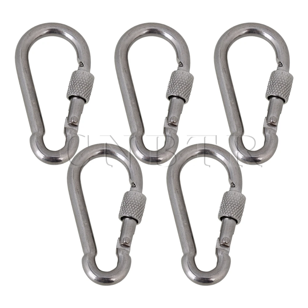 CNBTR Silver 61mm Heavy Duty 304 Stainless Steel Quick Link Chain Carabiner Rope Cable Connector