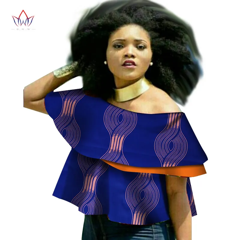 

Summer 6xl women african clothing plus size traditional o-neck african print clothing casual african print cotton tops wy2287