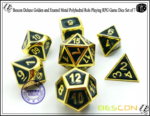 Estilo de Cobre Jogo de Dados Bescon Novo Sólido Metal Polyhedral d & Dice Conjunto 7 Cobre Rpg Role Playing Peças D4-d20 9 polyhedral d & d dice conjunto 7