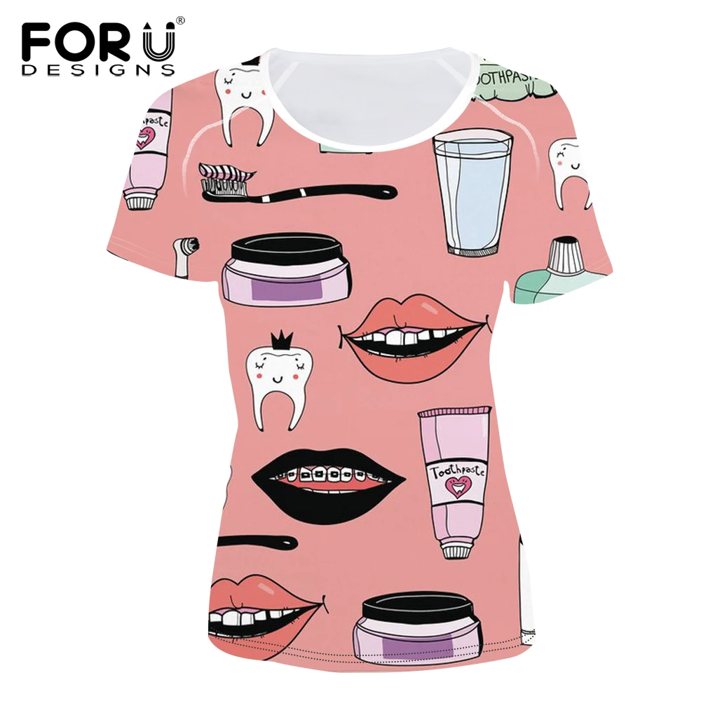 FORUDESIGNS/стоматологическое оборудование с принтом Женская забавная дизайнерская