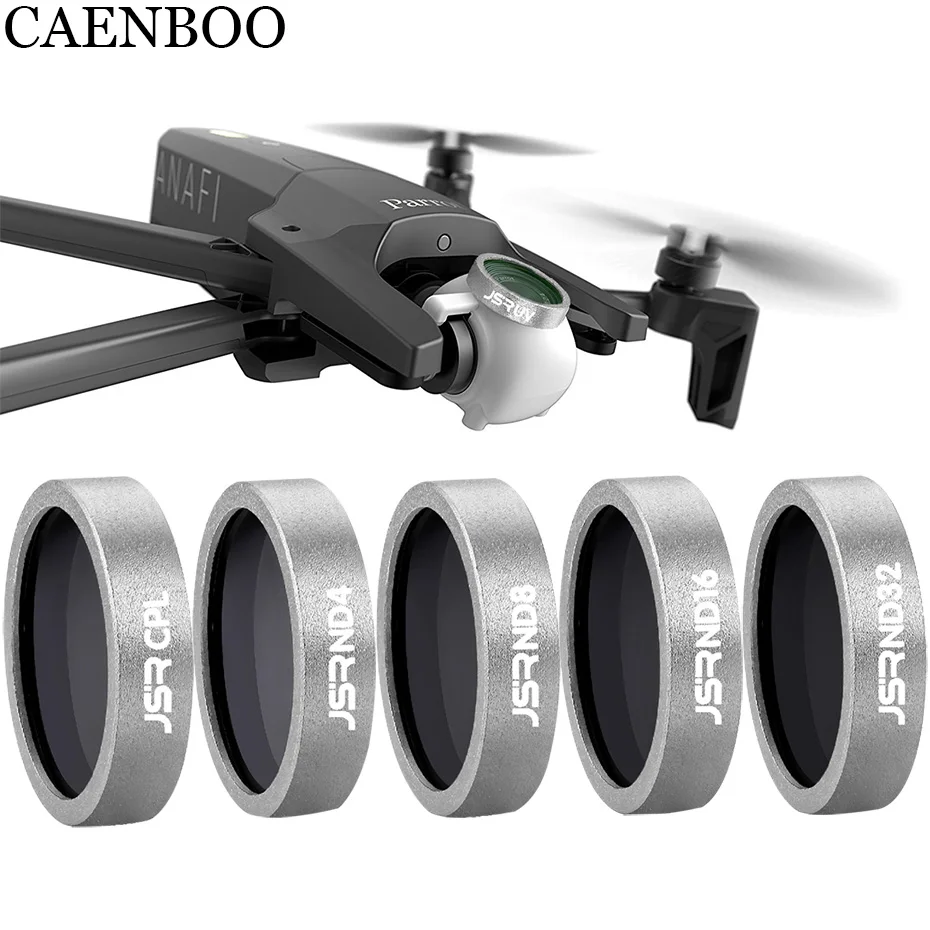 CAENBOO Drone Камера фильтр набор УФ-фильтров с нейтральной плотностью Стекло ND4 ND8 ND16 ND32 Полар-флиса для попугай ANAFI Дрон карданного подвеса объектива аксессуары Filtor