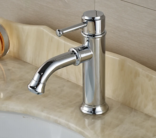 

Free Shipping Modern Chrome Finished Deck Mounted Mixer Tap