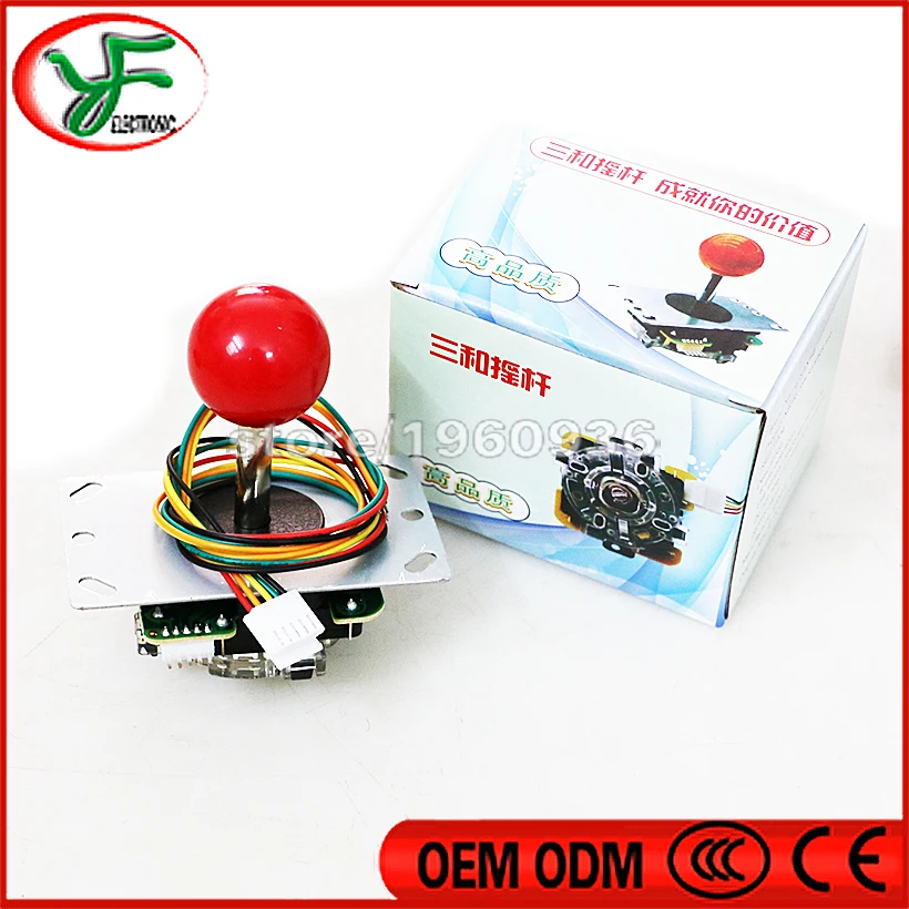 

High quality Copy SANWA JLF-TP-8YT Joystick 5pin arcade joystick Square & Circular limiter for DIY JAMMA MAME Kit Parts