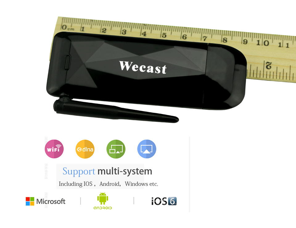 Wecast E3 оригинальная ТВ-палка 2,4G RK2928 D 1080P(Full-HD), 720P(HD) 256M Wifi Дисплей приемник ключ