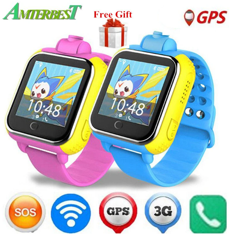

AMTERBEST Q730 720P Camera Kids 3G GPRS GPS Locator Tracker Smart Watch Baby Watch with Camera for IOS Android Phone PK Q50 Q90