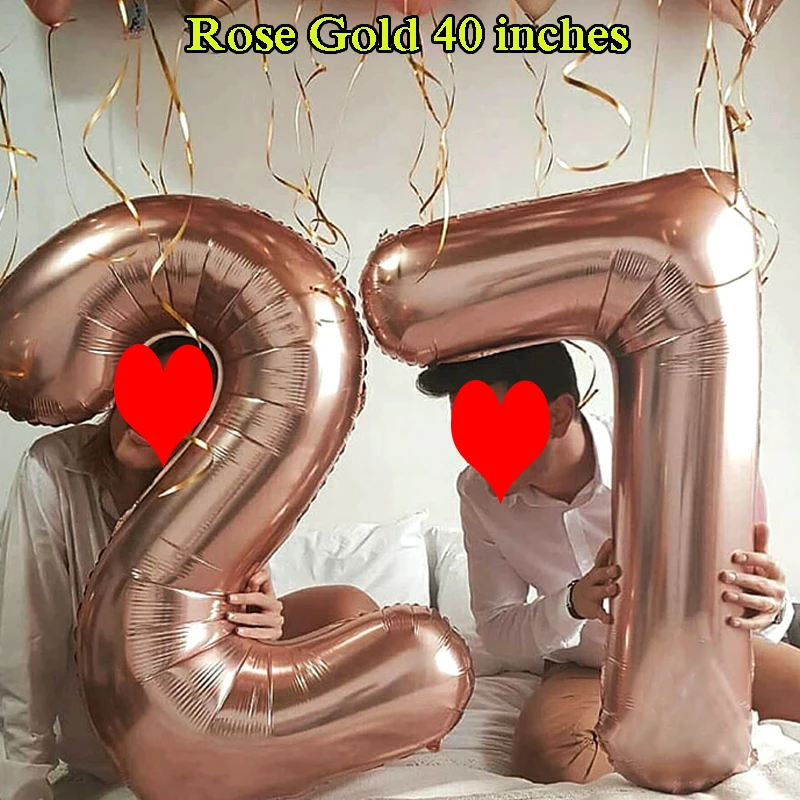 rose gold number 40inches
