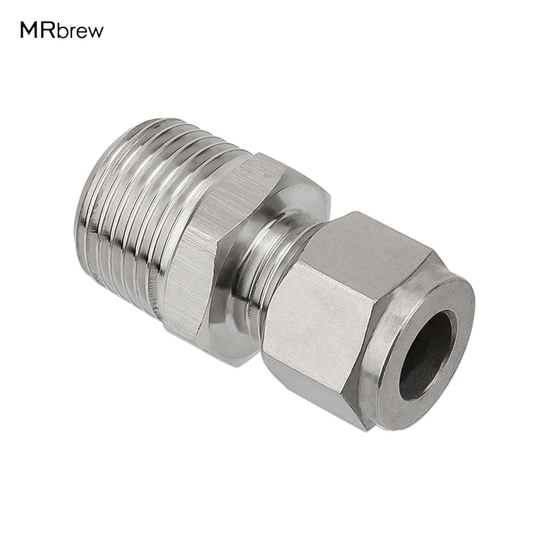 

Stainless Compression Fitting - 1/2"Male MPT x 3/8"Comp, Homebrew Fitting-Homebrew Dip Tube