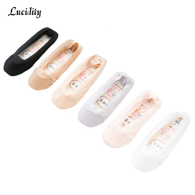 

Summer Shallow Mouth Silicone Non-Slip Woman Boat Socks No Trace Ice Silk Invisible Socks Female 3pairs/lot =6pieces