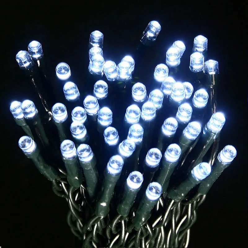 200LED Солнечные сказочные гирлянды, открытый сад, Рождественская Свадебная вечеринка - Цвет: Белый