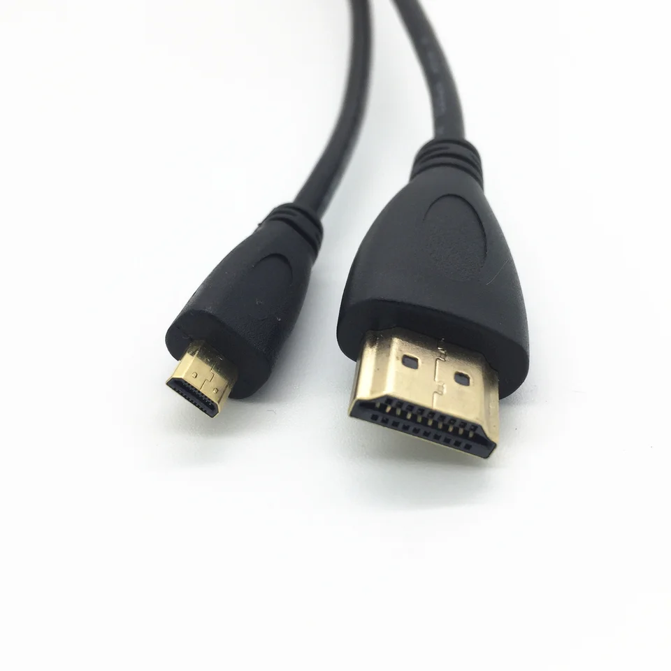 Para Nikon Coolpix P610 S33 Micro HDMI Cable 1m Lead HDTV TV Chapado en Oro