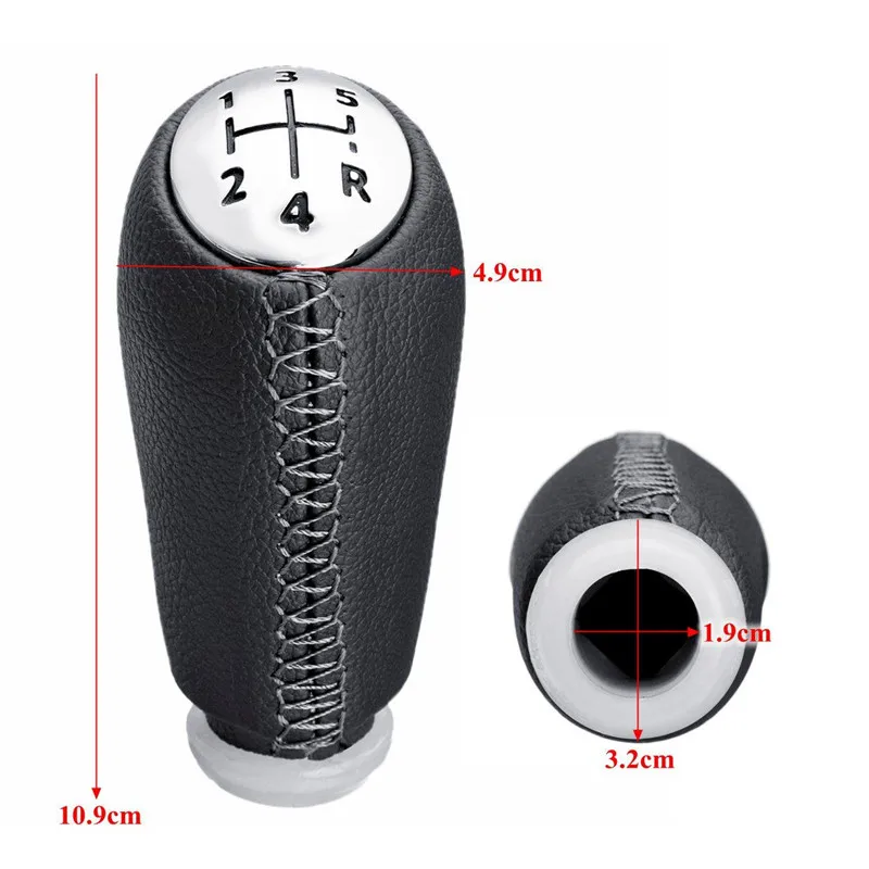 Черный серый стежок хромированная крышка MT ручка переключения передач для Renault Scenic II MK2 Megane 2 MK2 MK Clio III MK3 ручка переключения головок