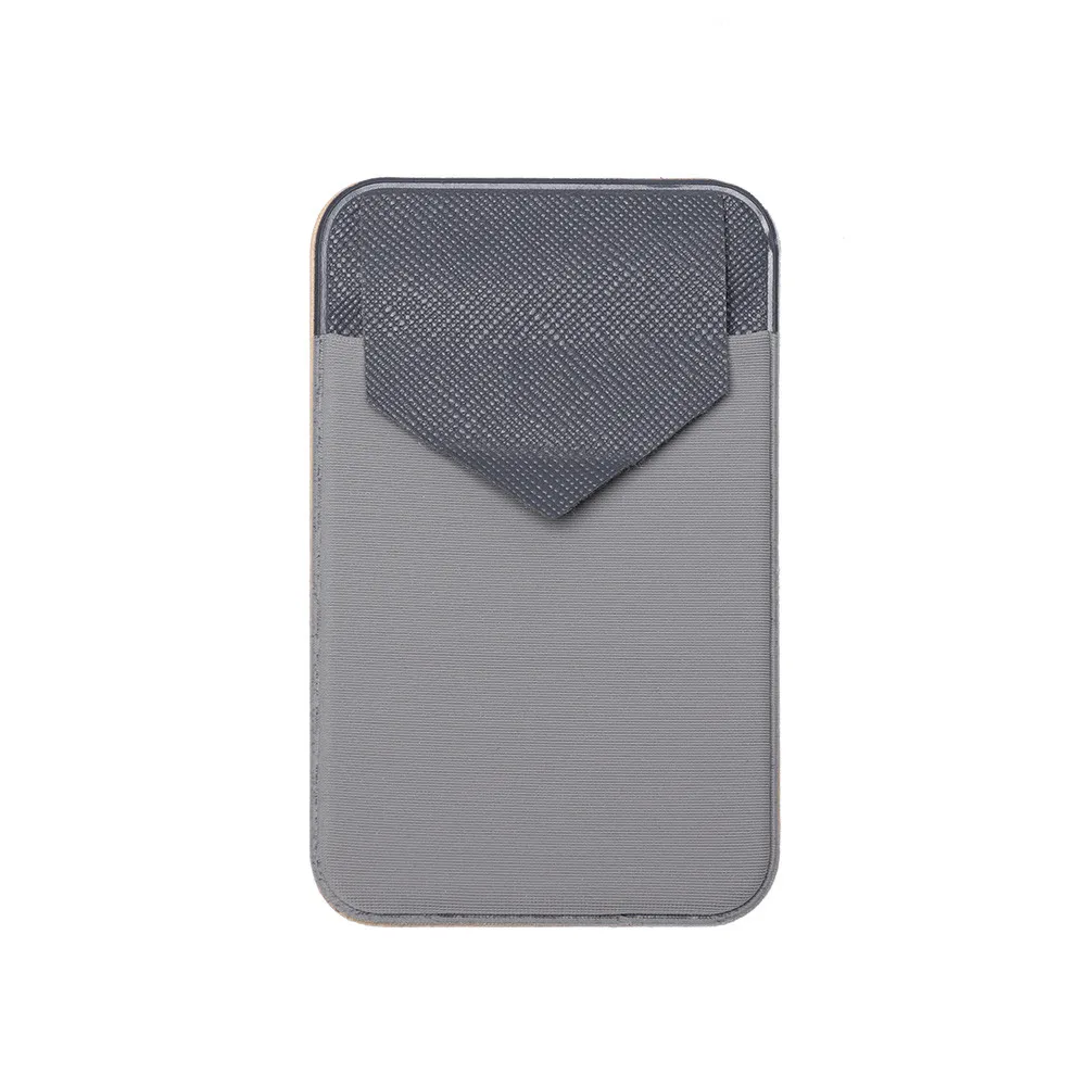 Universal Cellphone Wallet Lycra Card Holder Men Elastic Mobile Phone Wallet Credit ID Card Holder Adhesive Pocket Sticker Case