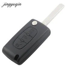 Jingyuqin 10x VA2 удаленного Оболочки чехол для Peugeot партнер 306 407 Citroen C6 C8 C2 C4 Hatch купе Berlingo фар 3 кнопки