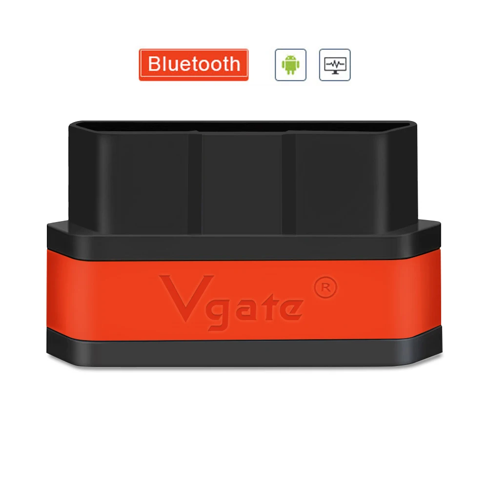 Vgate icar2 Bluetooth OBD2 адаптер Диагностический Инструмент Мини ELM327 V 2,1 obd2 сканер elm 327 сканирующий инструмент автомобильный диагностический код считыватель - Цвет: Black Orange