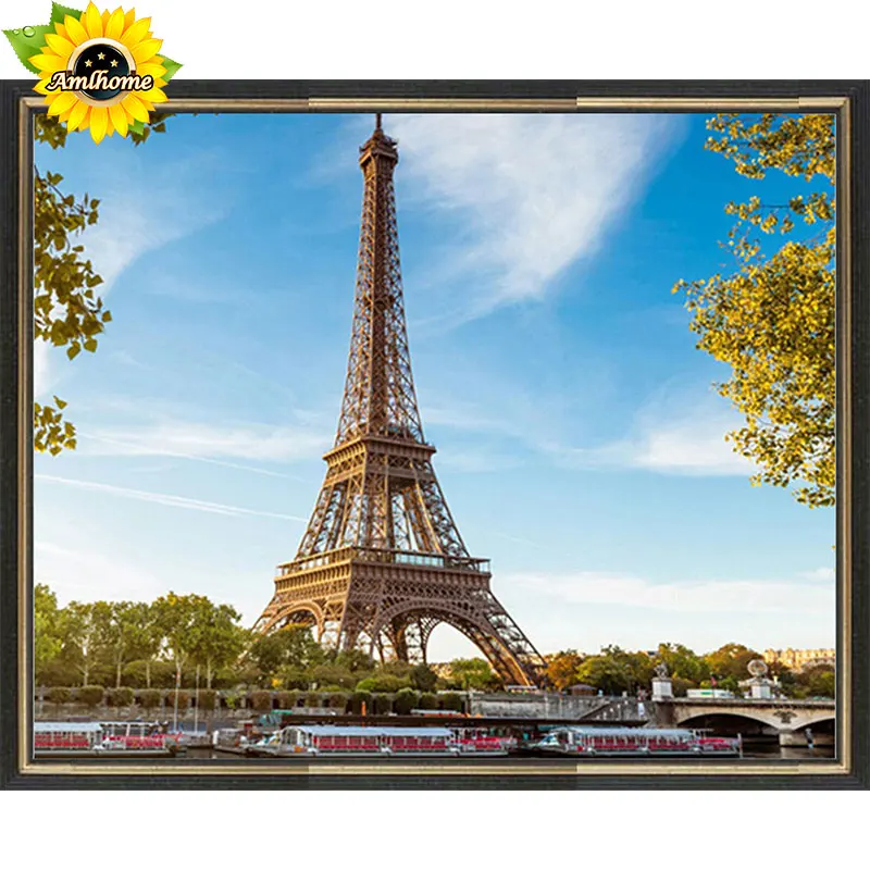 YIKELA Needlework embroidery pattern DIY Diamond Painting Paris Diamond