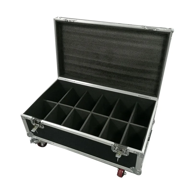 Чехол для полета Быстрая с 12 шт. диско DJ плоский SlimPar Quad 7x12 Вт RGBW Смешивание цвета светодиодный прожектор dmx Uplighting