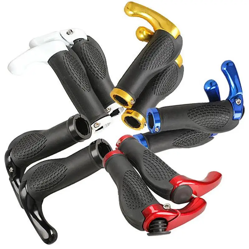 

1 Pair Bicycle Handlebar Grip Cycling Lock-On Handlebar Grips Bicycles Bike Bar Ends Multicolor 3D Aluminum MTB Road Cycle Parts